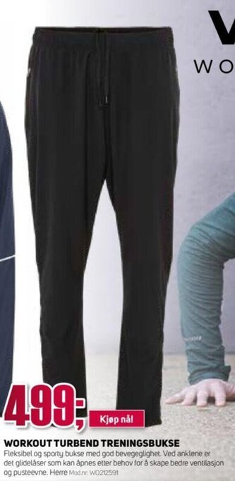 Sport 1 Workout Turbend Treningsbukse tilbud