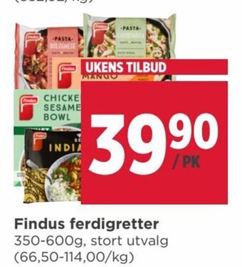 Meny Findus ferdigretter tilbud