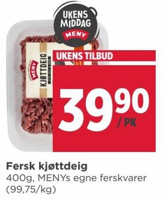 Meny Fersk kjøttdeig tilbud