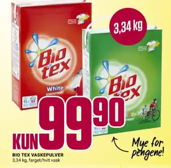 Europris Biotex vaskepulver tilbud
