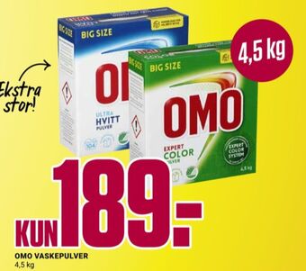 Europris Omo vaskepulver tilbud