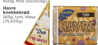 Meny Wasa knekkebrød tilbud