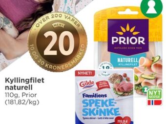Meny Prior pålegg tilbud
