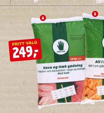 jem & fix Gjødsel til hage og hekk tilbud
