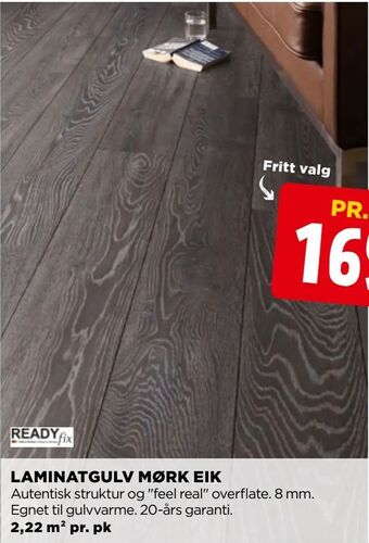 jem & fix Laminatgulv mørk eik tilbud
