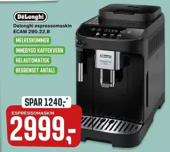 Skousen Delonghi espressomaskin ECAM 290,22.B. tilbud