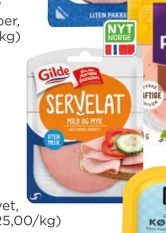 Meny Servelat tilbud