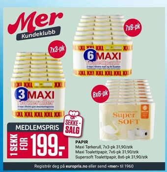 Europris Papir tilbud