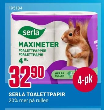 Europris Serla toalettpapir tilbud