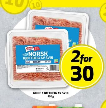 Bunnpris Gilde kjøttdeig av svin tilbud