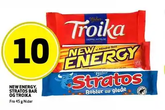 Bunnpris New energy stratos bar og troika tilbud
