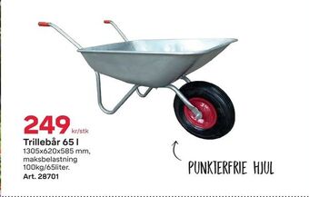 Byggmax Trillebår 65 l tilbud