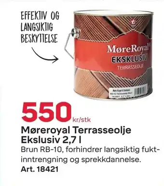 Byggmax Møreroyal Terrasseolje Ekslusiv 2,7 l tilbud