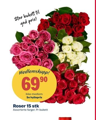 Coop Extra Roser 15 stk tilbud