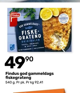 Coop Marked Findus god gammeldags fiskegrateng tilbud