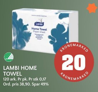 Coop Mega Lambi home towel tilbud
