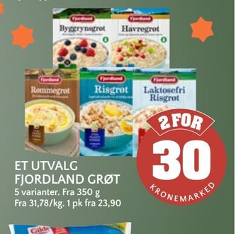 Coop Mega Et utvalg fjordland grøt tilbud