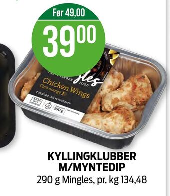 Kiwi Kyllingklubber m/myntedip tilbud