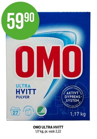 Kiwi Omo ultra hvitt tilbud