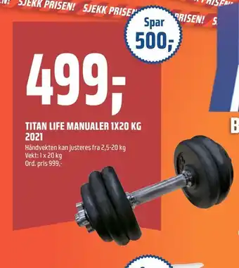 Coop Obs Titan life manualer 1x20 kg 2021 tilbud