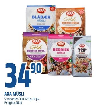 Coop Obs Axa müsli tilbud