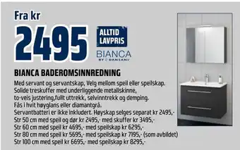 Obs Bygg Bianca baderomsinnredning tilbud
