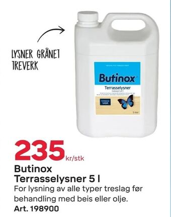 Byggmax Butinox Terrasselysner 5 l tilbud