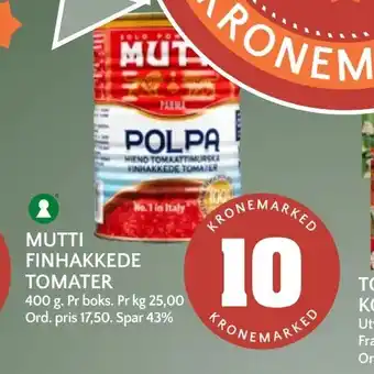 Coop Mega Mutti finhakkede tomater tilbud