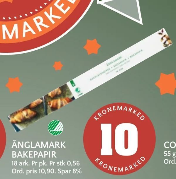 Coop Mega Änglamark bakepapir tilbud