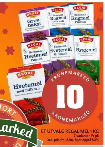 Coop Mega ET UTVALG REGAL MEL 1 KG. tilbud