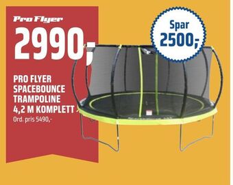 Coop Obs Pro flyer spacebounce trampoline 4,2 m komplett tilbud