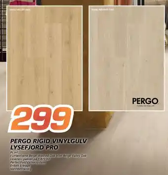 Coop Byggmix Pergo rigid vinylgulv lysefjord pro tilbud