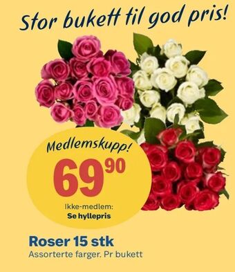 Coop Obs Roser 15 stk tilbud