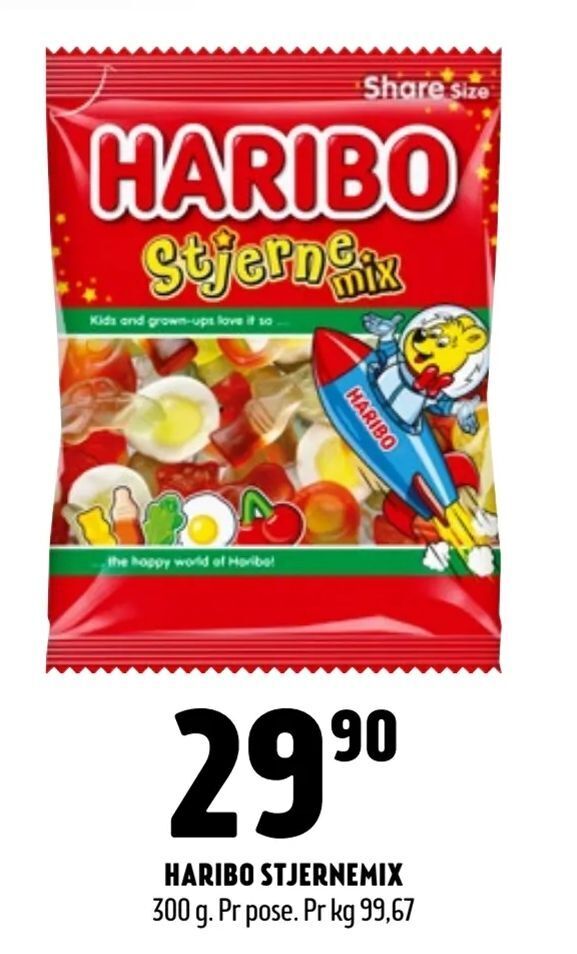 Coop Prix Haribo stjernemix tilbud
