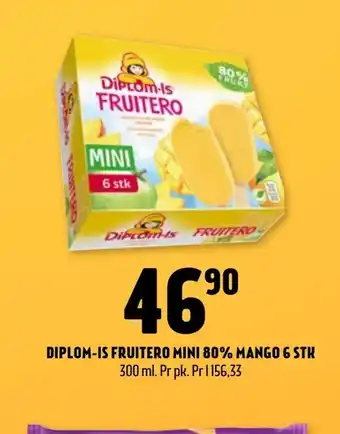 Coop Prix Diplom-is fruitero mini 80% mango 6 stk tilbud