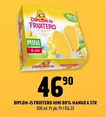 Coop Prix Diplom-is fruitero mini 80% mango 6 stk tilbud