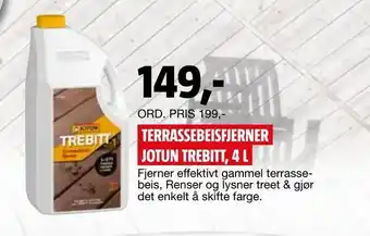 Bauhaus Terrassebeisfjerner jotun trebitt, 4 l tilbud