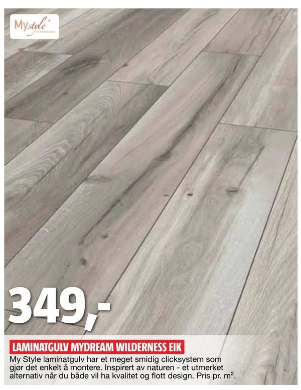 Bauhaus Laminatgulv mydream wilderness eik tilbud