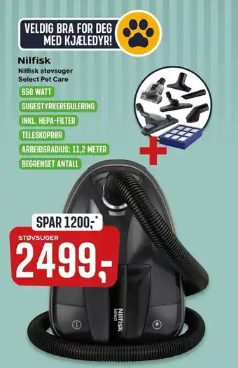 Skousen Nilfisk støvsuger Select Pet Care tilbud