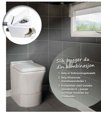 Bauhaus Forbrenningstoalett cinderella comfort tilbud