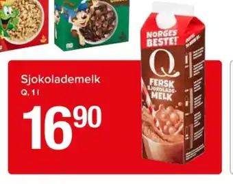 Spar Q-meieriene sjokolademelk tilbud