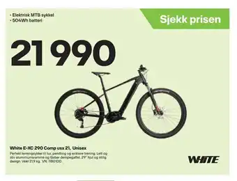 XXL Sport White E-XC 290 Comp usx 21, Unisex tilbud
