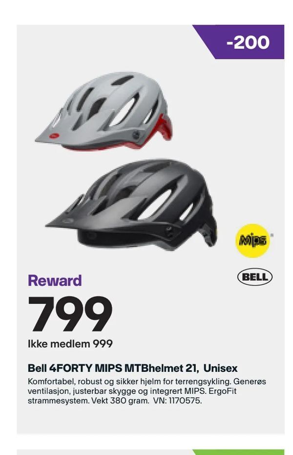 XXL Sport Bell TY MIPS MTBhelmet 21, Unisex tilbud