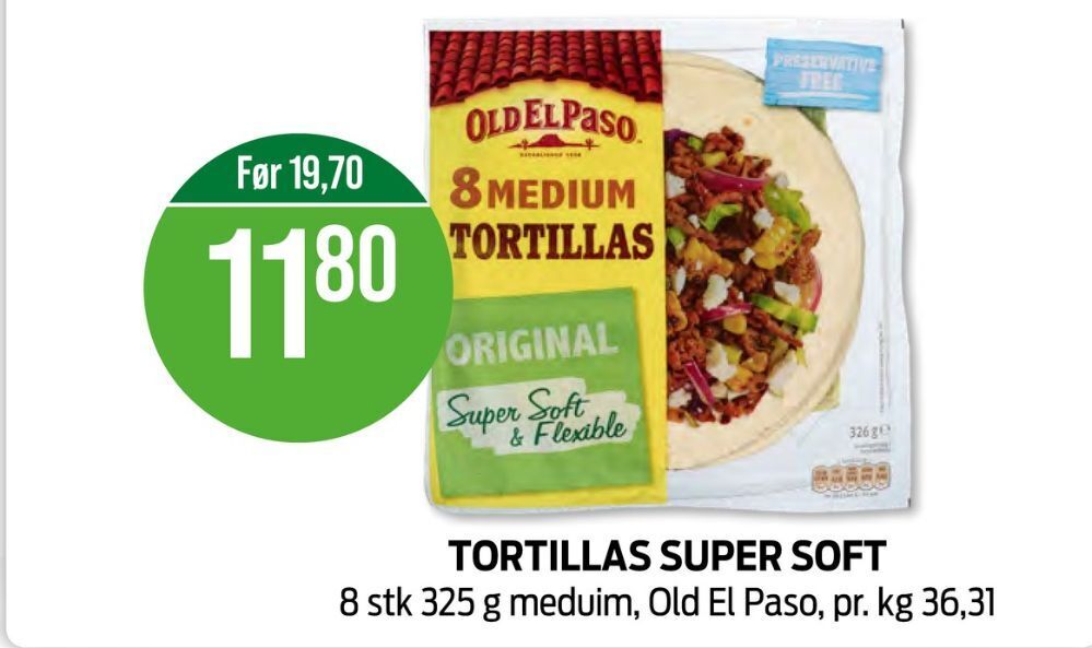 Kiwi Old el paso tortilla tilbud