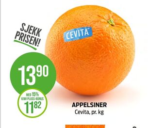 Kiwi Cevita appelsiner tilbud