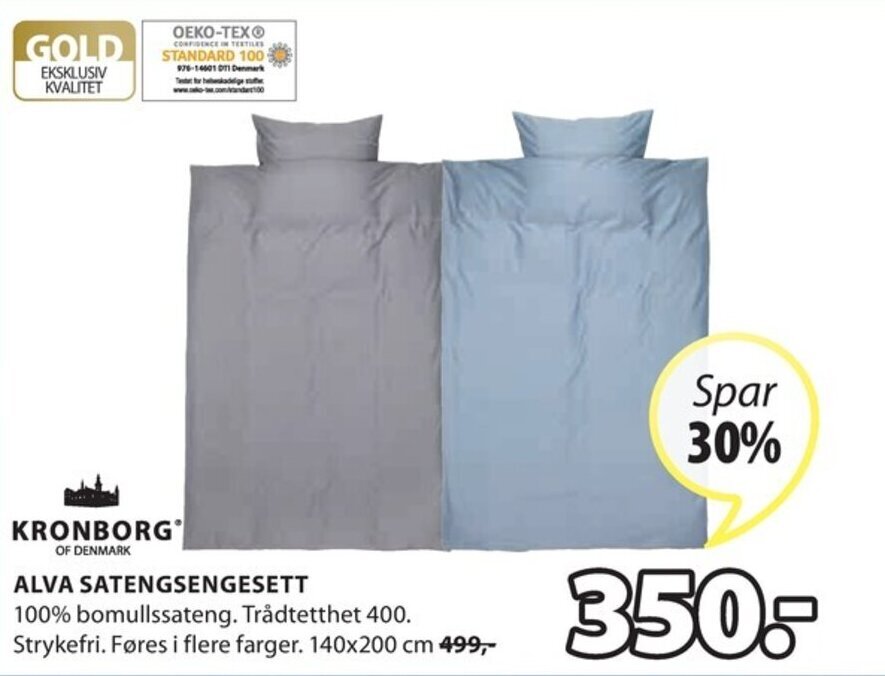 JYSK Alva satengsengesett tilbud