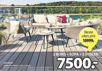JYSK Vebbestrup 2 Bord + Sofa + 2 Stoler tilbud