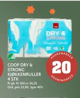 Coop Mega Dry & strong tørkerull tilbud