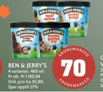 Coop Mega Ben & jerrys is tilbud