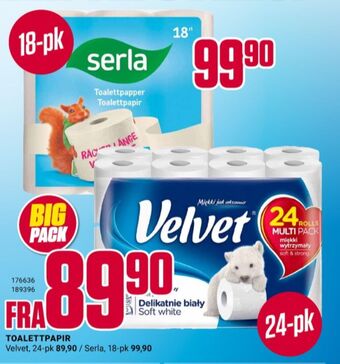 Europris Serla toalettpapir tilbud
